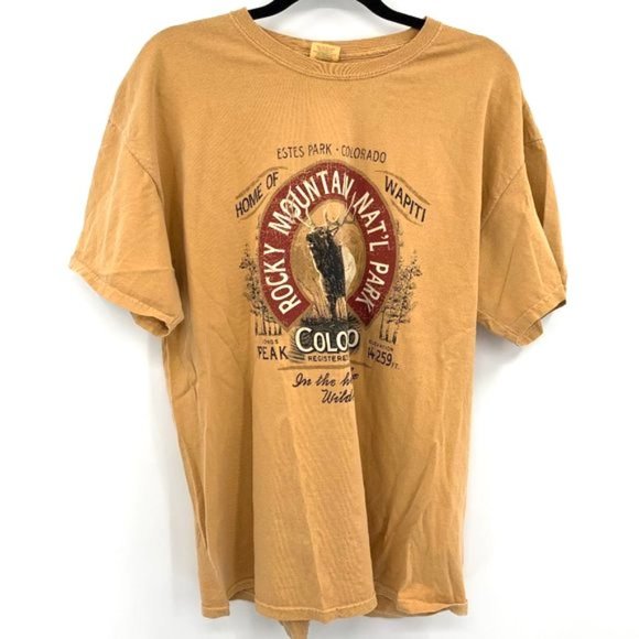 National Park Other - Rocky Mountain National Park Tshirt Men XL Yellow